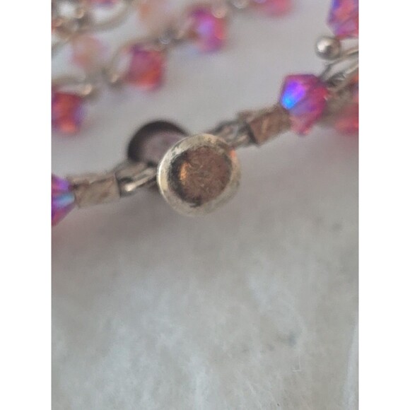 PINK BEADED Sterling Silver Bracelet - Picture 4 of 7